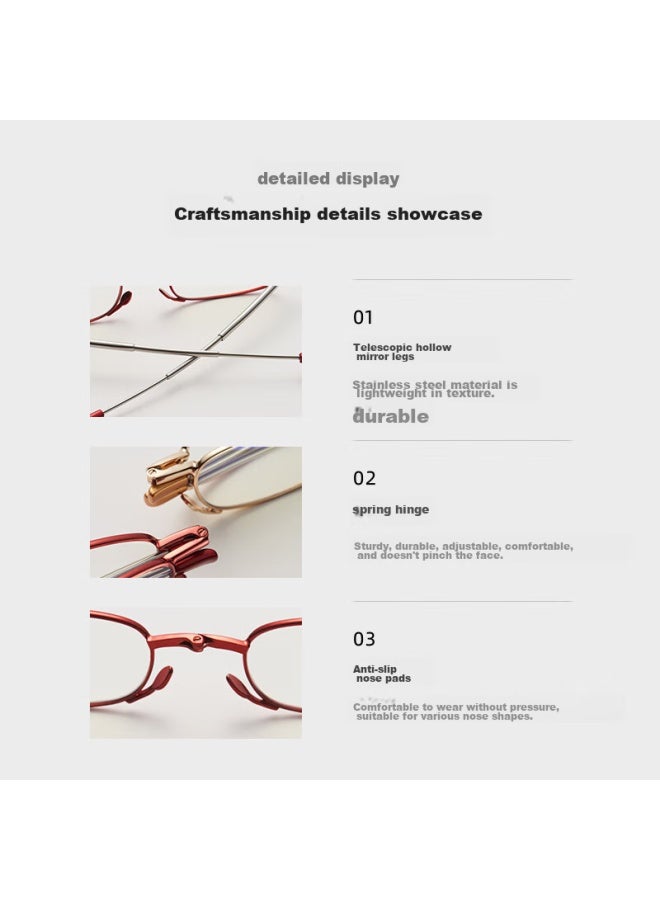 Mirror Hall Jingpintang Reading Gl For Women, Foldable Reading Gl For Men, High-definition Anti-blue Light Radiation Protective Eyewear, Reading Gl, Jd Self-operated Flagship - Image 2