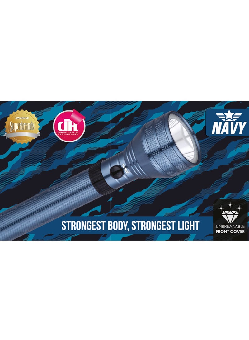 سانفورد كشاف LED، مدى 3200 متر، 680 لومن، مصباح LED CREE بقوة 7 وات، بطارية 7000 مللي أمبير/ساعة، لوحة أمامية غير قابلة للكسر، هيكل من الألومنيوم المستخدم في الطائرات، مقاوم للماء والصدمات - Image 4