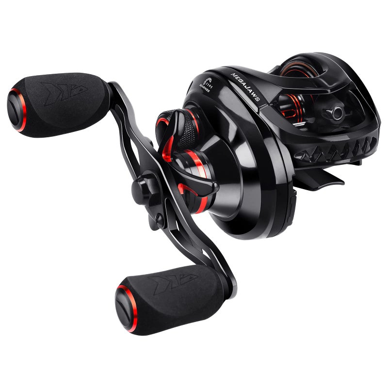 KastKing MegaJaws Baitcasting Reel,7.2:1 Gear Ratio,Right Handed Fishing Reel,New Compact Design,Blacktip - Image 1