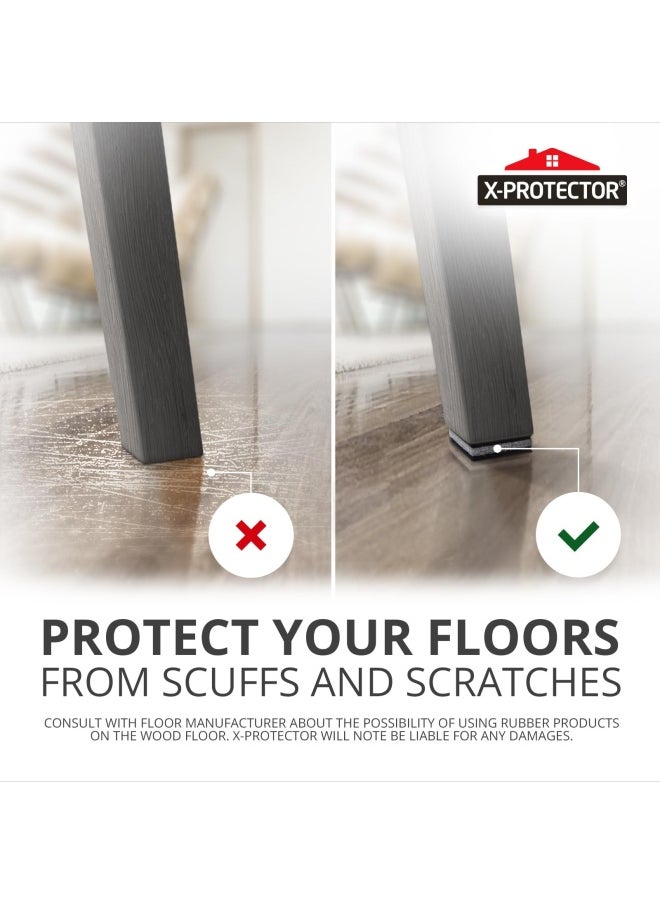 X-Protector Non Slip Furniture Pads  16 Pieces Premium Furniture Grippers 2 Rubber Feet Hardwood Floor Protectors For Furniture Legs Couch Stoppers Keep Your Furniture In Place Forever  - Image 5