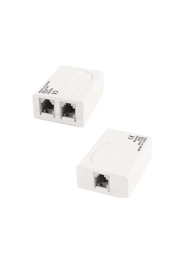 ADSL Broadband Modem Phone Line Splitter Filter pack of 4 White - Image 2