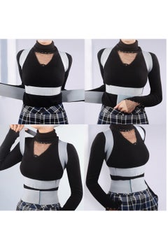 Generic Adjustable Back Posture Corrector, Strong Traction Upper and Lower Back Brace for Pain Relief and Muscle Memory Support (M)  - Image 3