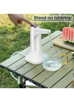 Generic Water Bottle Dispenser, Electric 2 in 1 Universal Drinking Water Bottle Pump Quantitative Dispensing for 1-5 Gallon Jug,Bedside Office Camping Table Water Dispenser with Detachable Base,White  - Image 5