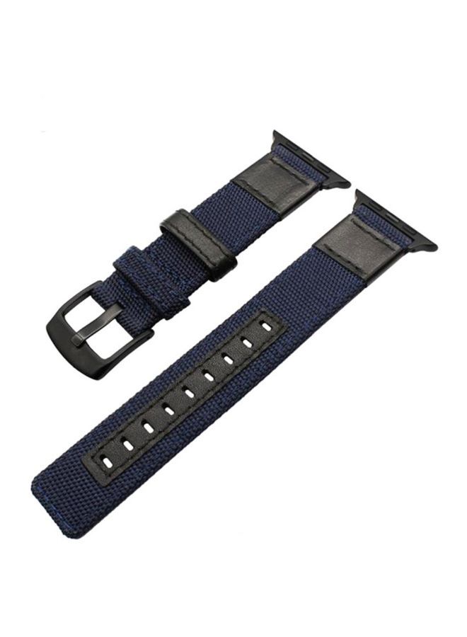 NIBEMINENT Replacement Watch Strap For Apple Series 3/2/1 42mm/44mm Dark Blue - Image 3