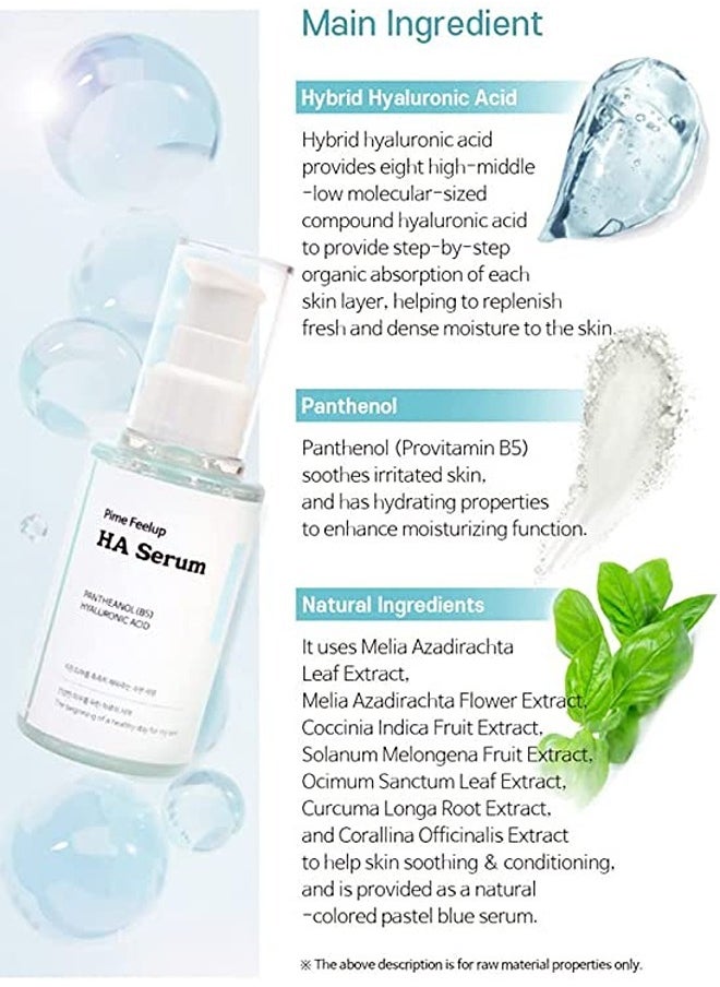 pime - Pime Hyaluronic Acid Serum with Panthenol for Intense Hydration, Glow & Fines Lines,Daily Hydrating Face Serum For Dry, Normal & Oily Skin korean skincare -50ml - Image 1