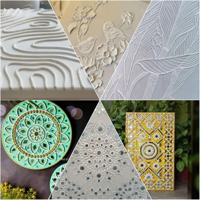 GREENARTZ MARVELLE 100ml Chalk Acrylic Paints (Daffodil Yellow) for glass artwork decor lippan art wood furniture walls canvas | Non toxic | Matte finish - Image 4