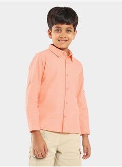 LILPICKS Solid Casual Shirt with Button Placket by Styli  - Image 5
