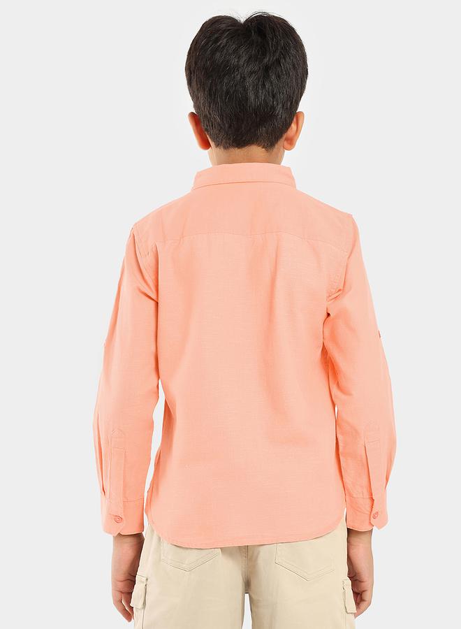 LILPICKS Solid Casual Shirt with Button Placket by Styli - Image 3