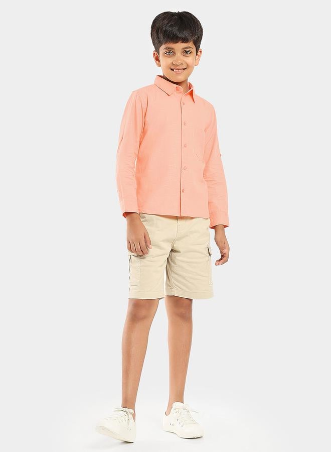 LILPICKS Solid Casual Shirt with Button Placket by Styli - Image 1