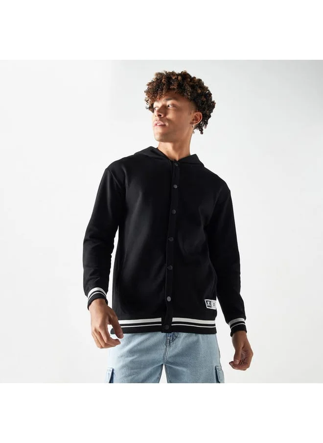 STARTER Starter Print Jacket with Hood and Long Sleeves