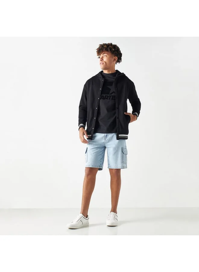 STARTER Starter Print Jacket with Hood and Long Sleeves