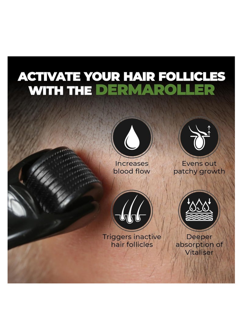 BEARDO - Beardo Rosemary Essential Oil, 15 ml & Derma Roller For Hair Growth 0.5 mm with 540 Chromium Needles | for Hair Growth, Hair fall and Regrowth | Skin Nourishment | 100% Natural | Aroma Oil - Image 1