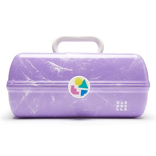 Caboodles On-The-Go Girl Retro Case, Lavender Marble, 13x8x5.75 Inch (Pack of 1) - Image 1