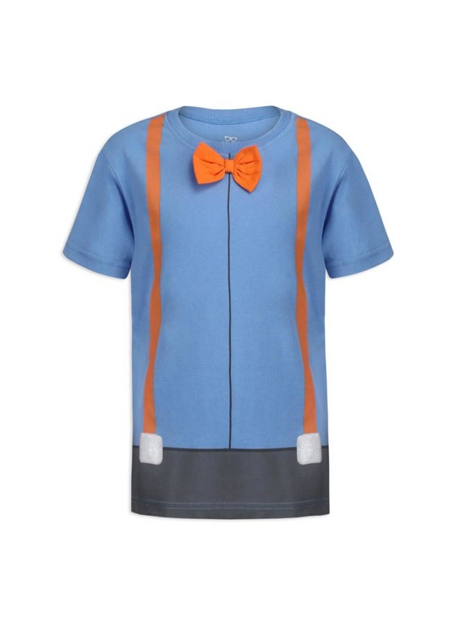 Blippi طقم تي شيرت وقبعة للعب للأولاد، للأطفال الصغار والكبار، أزرق، 5 سنوات - Image 2