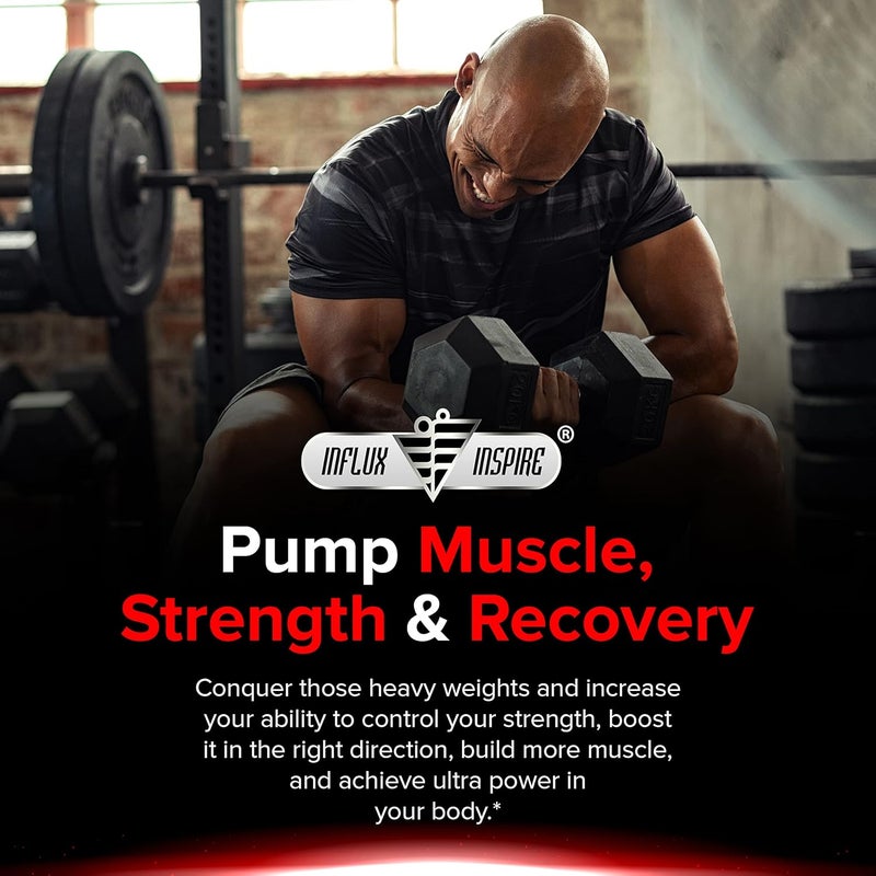 Influx Inspire معزز التستوستيرون للرجال  معزز الاختبار للتحمل والقدرة والقوة  60 كبسولة - Image 5