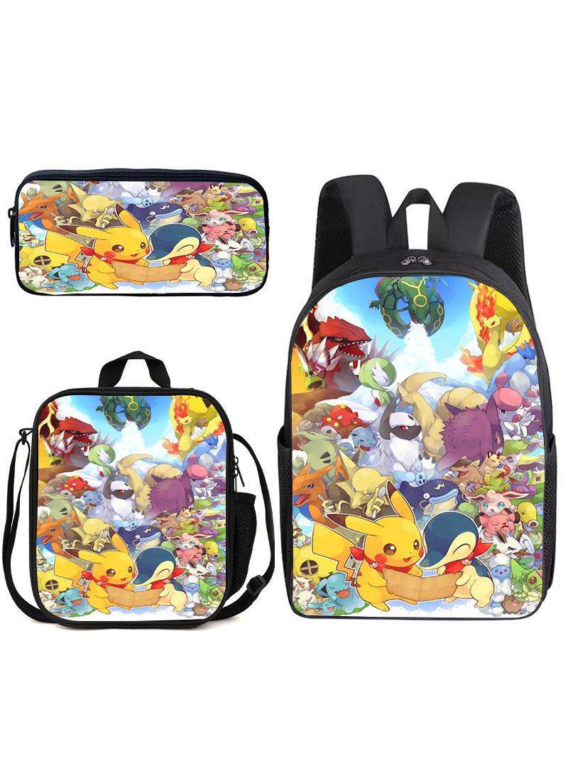general 3-Piece Pokemon 3D Print Backpack Set - Image 1