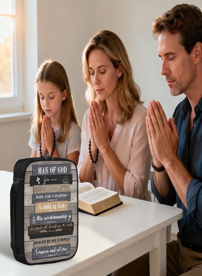 INXENG حافظة للكتاب المقدس للرجال - هدايا مسيحية للرجال، هدية آية من الكتاب المقدس لرجل الله، هدية عيد ميلاد دينية، هدايا كاثوليكية ملهمة روحياً، حافظات كتب لحمل الكتاب المقدس لرجل الله - Image 5