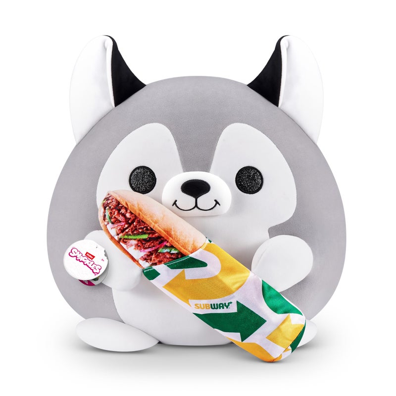Snackles (Subway) Huskie Super Sized 14 inch Plush by ZURU, Ultra Soft Plush, Collectible Plush with Real Licensed Brands, Stuffed Animal - Image 1