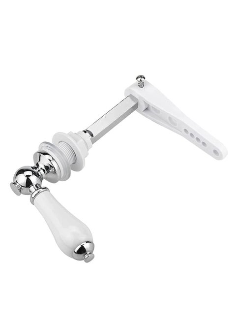 SYOSI Toilet Cistern Lever Flush, Ceramic Toilet Flusher Handle, WC Cistern Flush Lever, WC Lavatory Flush, Water Tank Toilet Handle with Ceramic Handle, Toilet Cistern Lever Flusher
