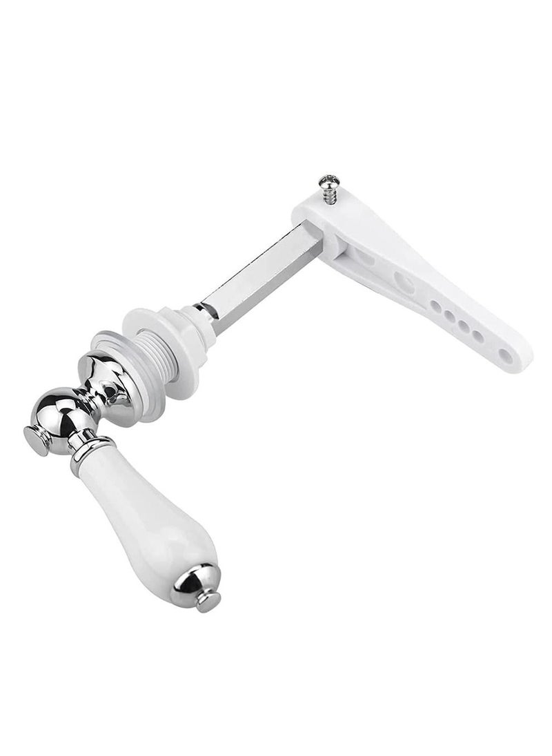 SYOSI Toilet Cistern Lever Flush, Ceramic Toilet Flusher Handle, WC Cistern Flush Lever, WC Lavatory Flush, Water Tank Toilet Handle with Ceramic Handle, Toilet Cistern Lever Flusher