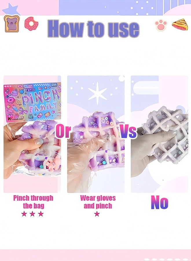 متجر الفرح 4 قطع من ألعاب تخفيف الضغط للأطفال والكبار، ألعاب تخفيف الضغط المبتكرة، كرة ضغط على شكل مخلب قطة دونات، ألعاب حسية لطيفة على شكل حلوى من البولي فينيل كلوريد لتخفيف التوتر، أشياء مبتكرة على شكل حيوان، هدايا أعياد الميلاد، ديكورات حفلات تنكرية - Image 4