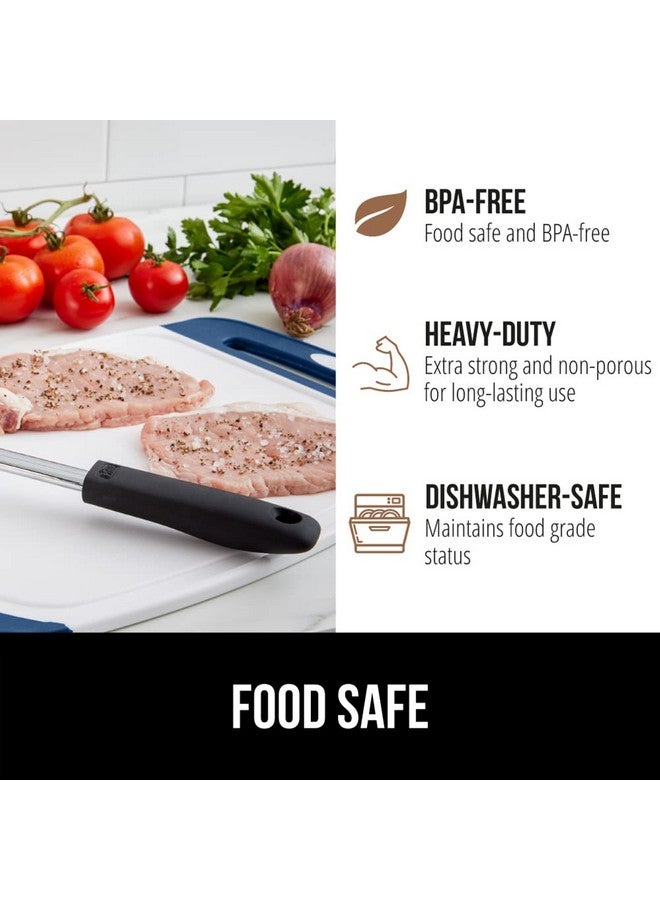 Gorilla Grip Oversized Cutting Board, 3 Piece, BPA Free, Dishwasher Safe, Juice Grooves, Larger Thicker Boards, Easy Grip Handle, Non Porous, Extra Large, Kitchen, Set of 3, Blue - Image 5