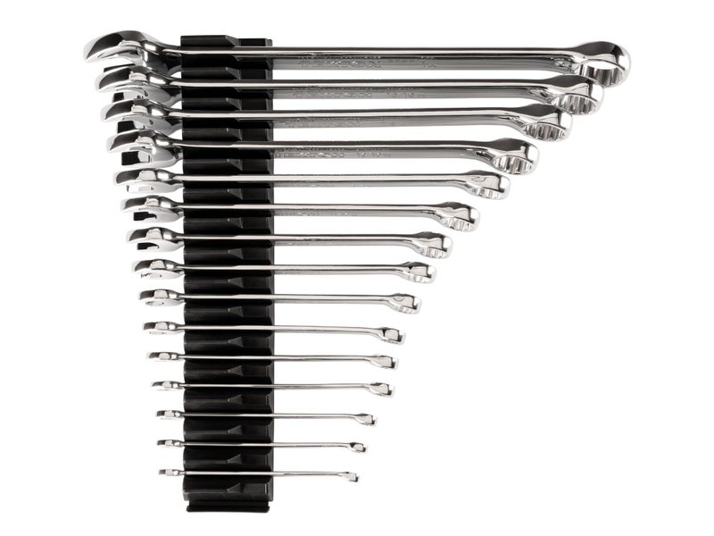 TEKTON Combination Wrench Set with Modular Organizers 15Piece 141 in WCB95102