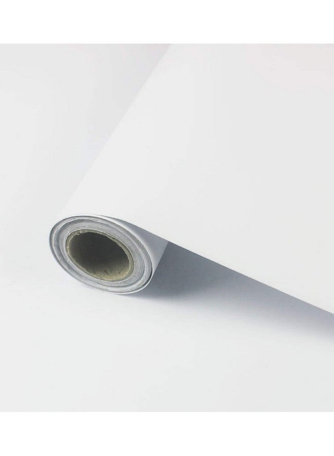 Wolpin Wall Stickers Wallpaper Solid White Colour (45 x 300 cm) Decorative Wallpaper - Image 1