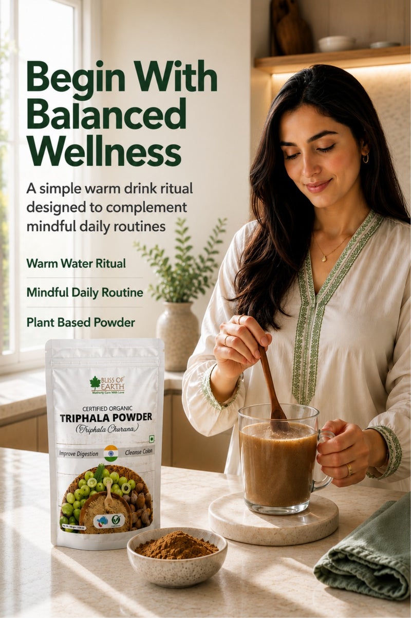 Bliss of Earth Triphala Powder 100g | Ayurvedic Herbal Blend (Amla, Haritaki, Bibhitaki) | Digestive Support & Gut Health | Natural Antioxidant & High Fiber Supplement | Vegan, Additive-Free Wellness Powder - Image 2