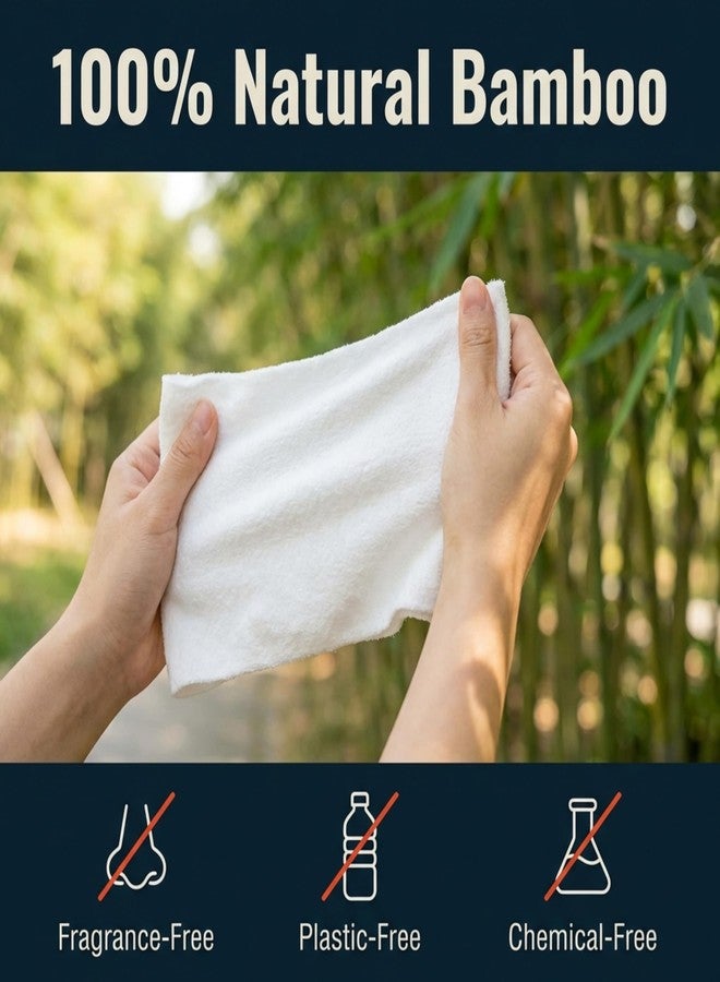 PREPARED4X Compressed Towel Tablets - 100% Bamboo Camping Toilet Paper Tablets, Great for Hiking, Travel & Backpacking - Disposable Washcloths, Body Wipes, Paper Towel Coin Tissue - 100 Pack with Metal Cases - Image 5