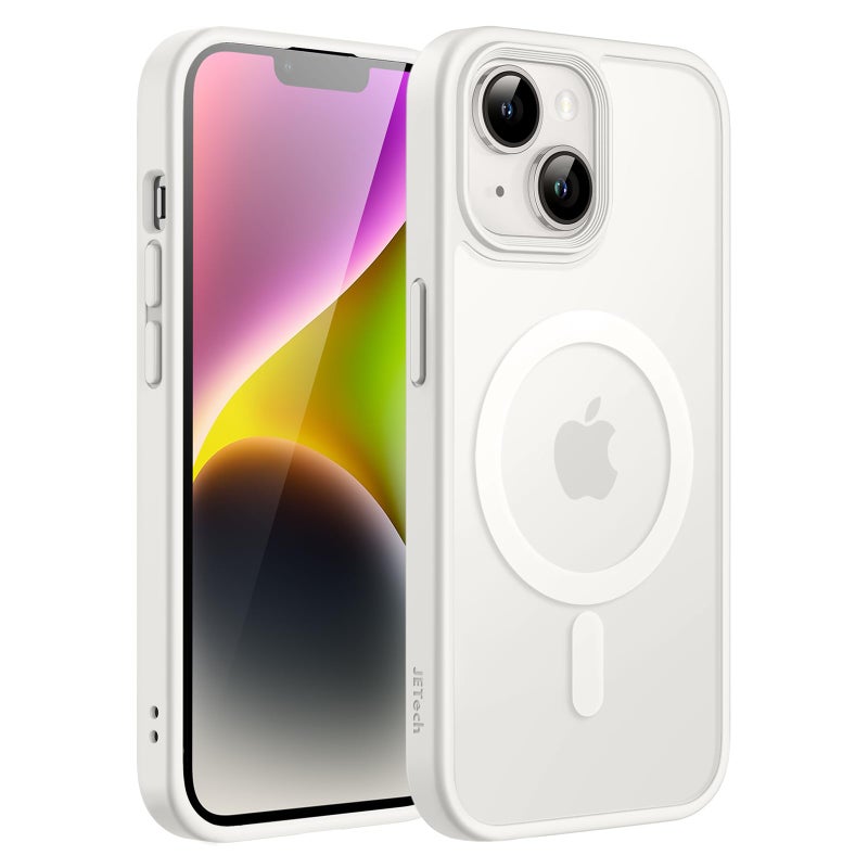 JETech Magnetic Case for iPhone 14 61Inch Compatible with MagSafe Translucent Matte Back Slim Shockproof Phone Cover Starlight - Image 2