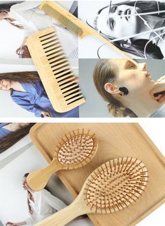 STAUD Bath Accessories Wood Hair Brush/Hair Scalp Massage Comb Set  - Image 2