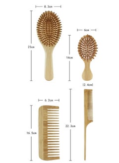 STAUD Bath Accessories Wood Hair Brush/Hair Scalp Massage Comb Set  - Image 4