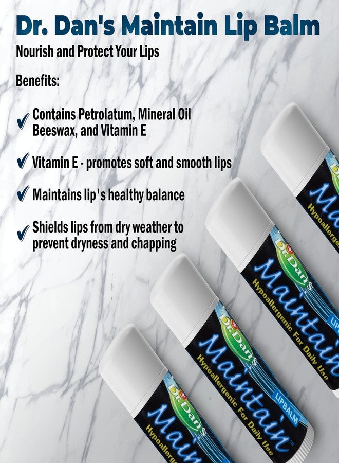 Dr. Dans Dr. Dan's Maintain Lip Balm - Perfect for Everyday and Cortibalm aftercare, Mild Ingredients & Beeswax, Vitamin E Enriched for Moisturizing Dry Lips, Ensures Smooth, Soft Feel, 3 Pack - Image 2