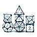 Cusdie 7pcs Metal DND Dice with Tin Box Dagger Design Polyhedral Die Set for Role Playing Game DD Dice Pathfinder Blue White - Image 3