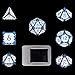 Cusdie 7pcs Metal DND Dice with Tin Box Dagger Design Polyhedral Die Set for Role Playing Game DD Dice Pathfinder Blue White - Image 2