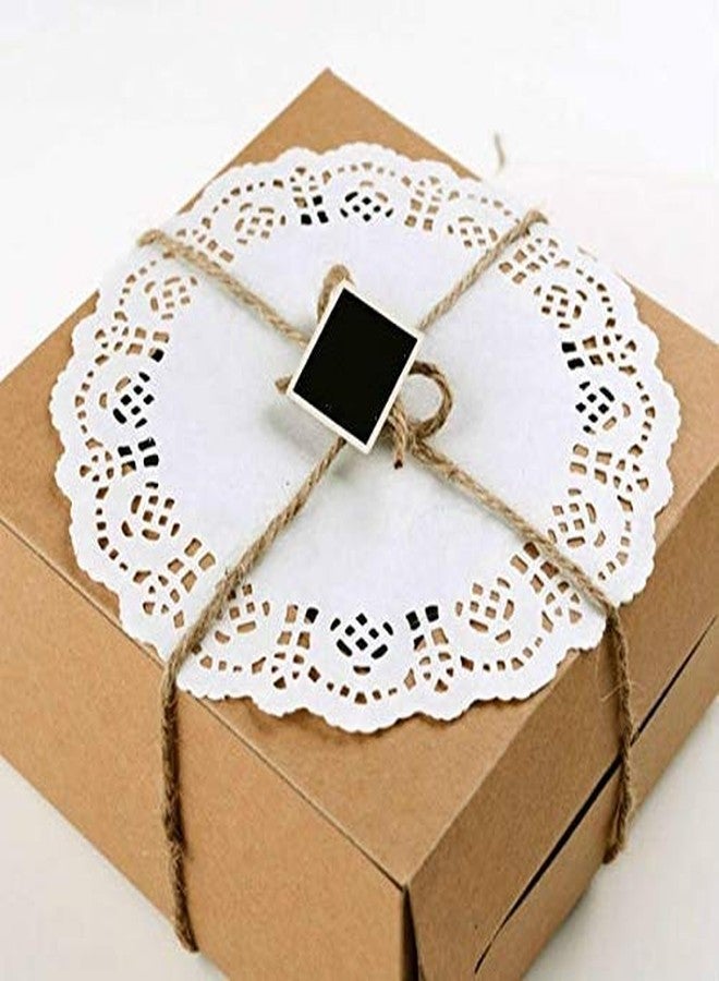 APSAMBR® 100 Pieces Doilies Paper, Lace Doileys Paper Round Decorative Paper Placemats Bulk for Desert, Tableware Decoration, 5.5’’ Large Doiles Round Paper Placemats for Cake Packaging - Image 5