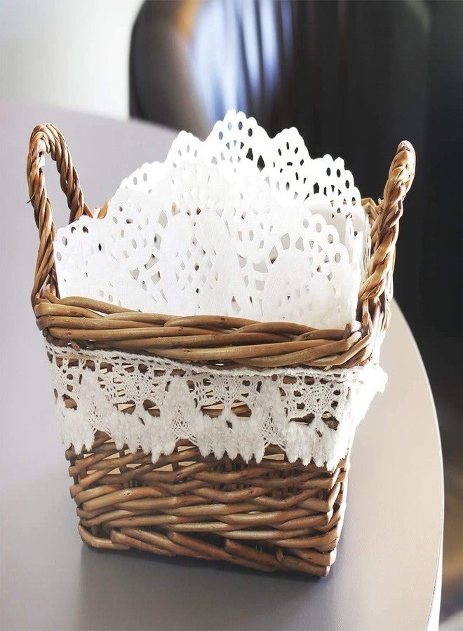APSAMBR® 100 Pieces Doilies Paper, Lace Doileys Paper Round Decorative Paper Placemats Bulk for Desert, Tableware Decoration, 5.5’’ Large Doiles Round Paper Placemats for Cake Packaging - Image 4