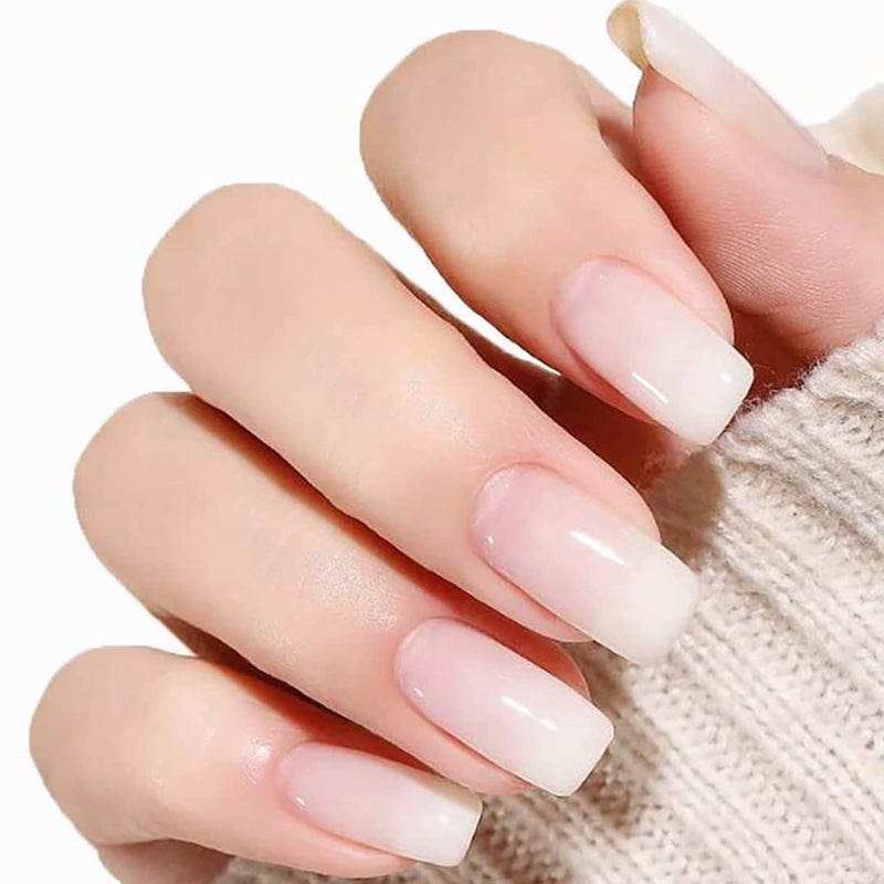 Vishine Milky White Gel Nail Polish - 16ml Nude Skin Tone Gel Polish Translucent Nail Soak Off LED Nail Lamp Jelly French Manicure Nail Art Gel 0.54Oz M090 - Image 5