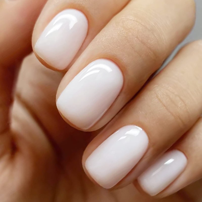Vishine Milky White Gel Nail Polish - 16ml Nude Skin Tone Gel Polish Translucent Nail Soak Off LED Nail Lamp Jelly French Manicure Nail Art Gel 0.54Oz M090 - Image 1