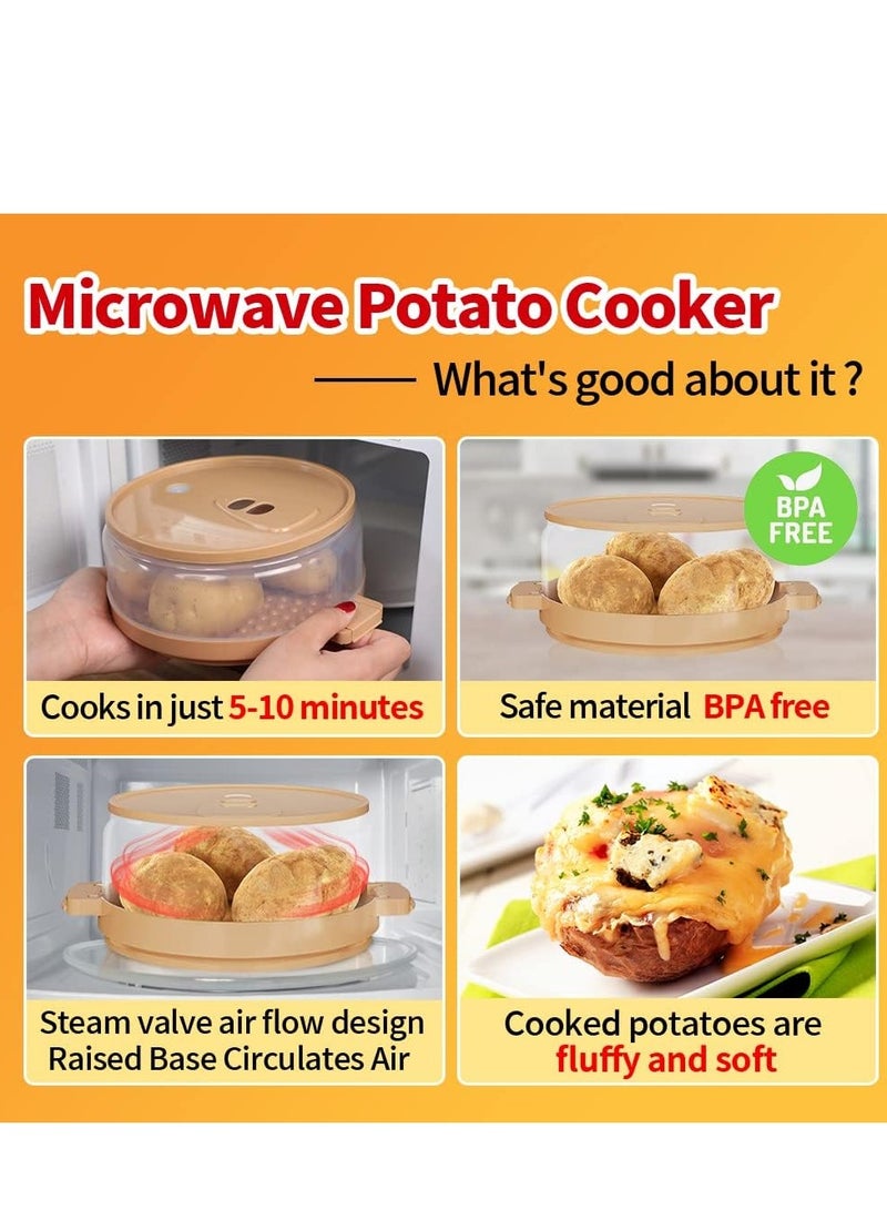 Microwave Baked Potato Cooker As Seen On Tv Cooks In Minutes Tender & Fluffy,baking Potato Cooker For Microwave Oven,Twice Baked Potatoes Steamer,Microwave Baked Potato Bag Upgrade BPA-free - Image 2