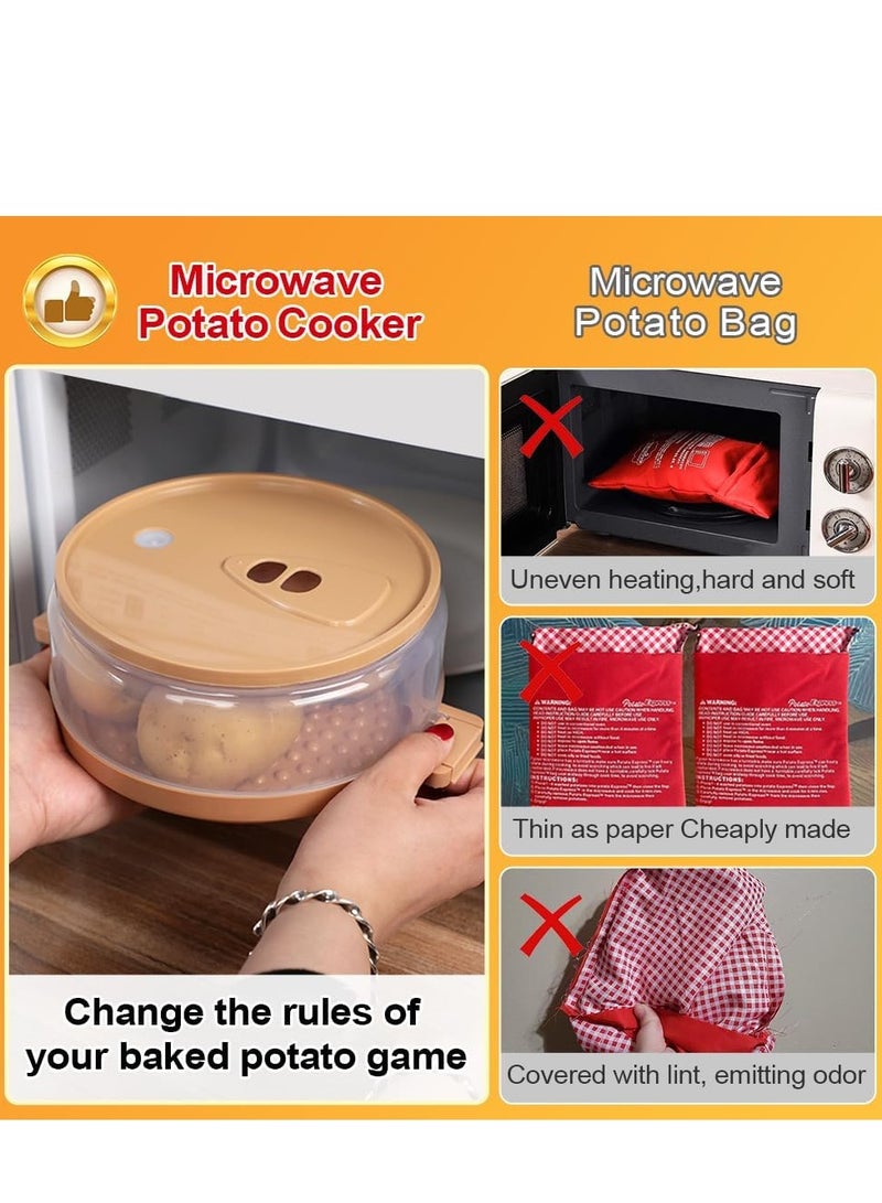 Microwave Baked Potato Cooker As Seen On Tv Cooks In Minutes Tender & Fluffy,baking Potato Cooker For Microwave Oven,Twice Baked Potatoes Steamer,Microwave Baked Potato Bag Upgrade BPA-free - Image 3