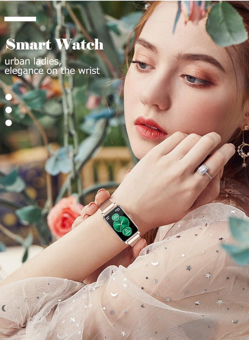 ZX19 Women Smart Watch, IP68 Waterproof Rectangular Ladies Smart Bracelet, Full Touch Screen Smart Wrist Watch With Heart Rate Sleep Monitoring, (1pc, Silver) - Image 2