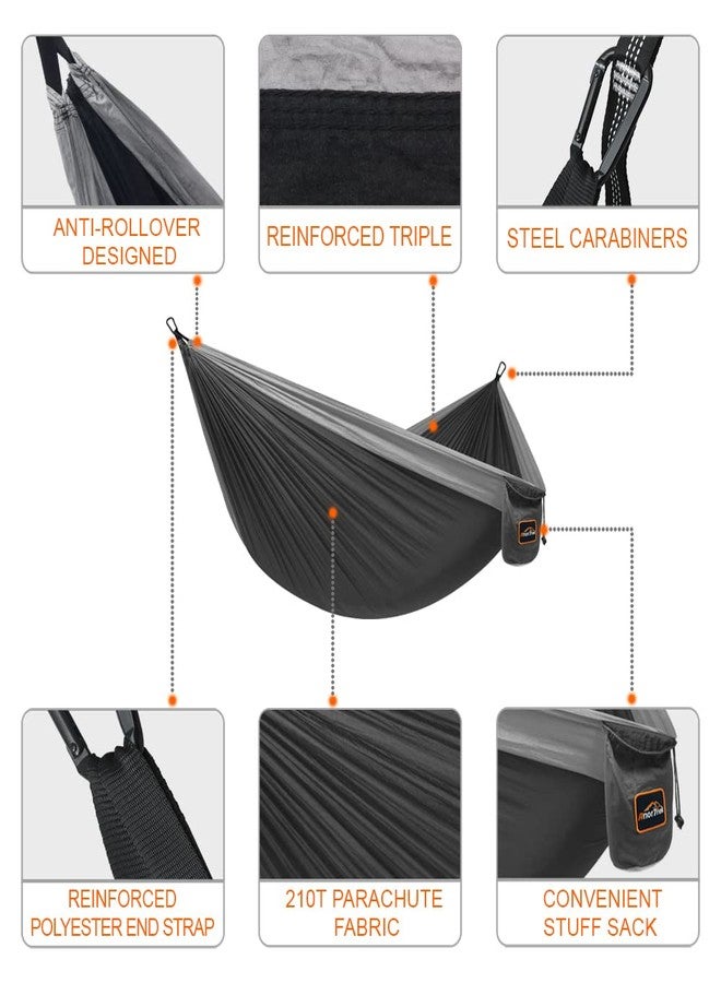 AnorTrek Camping Hammock, Super Lightweight Portable Parachute Hammock with Two Tree Straps Single or Double Nylon Travel Tree Hammocks for Camping Backpacking Hiking - Image 2