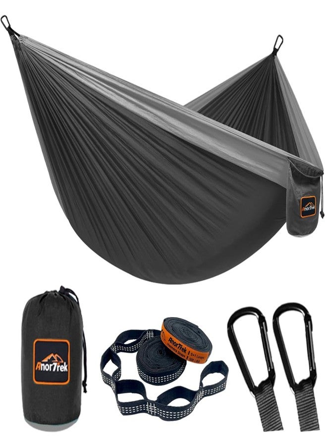 AnorTrek Camping Hammock, Super Lightweight Portable Parachute Hammock with Two Tree Straps Single or Double Nylon Travel Tree Hammocks for Camping Backpacking Hiking - Image 1