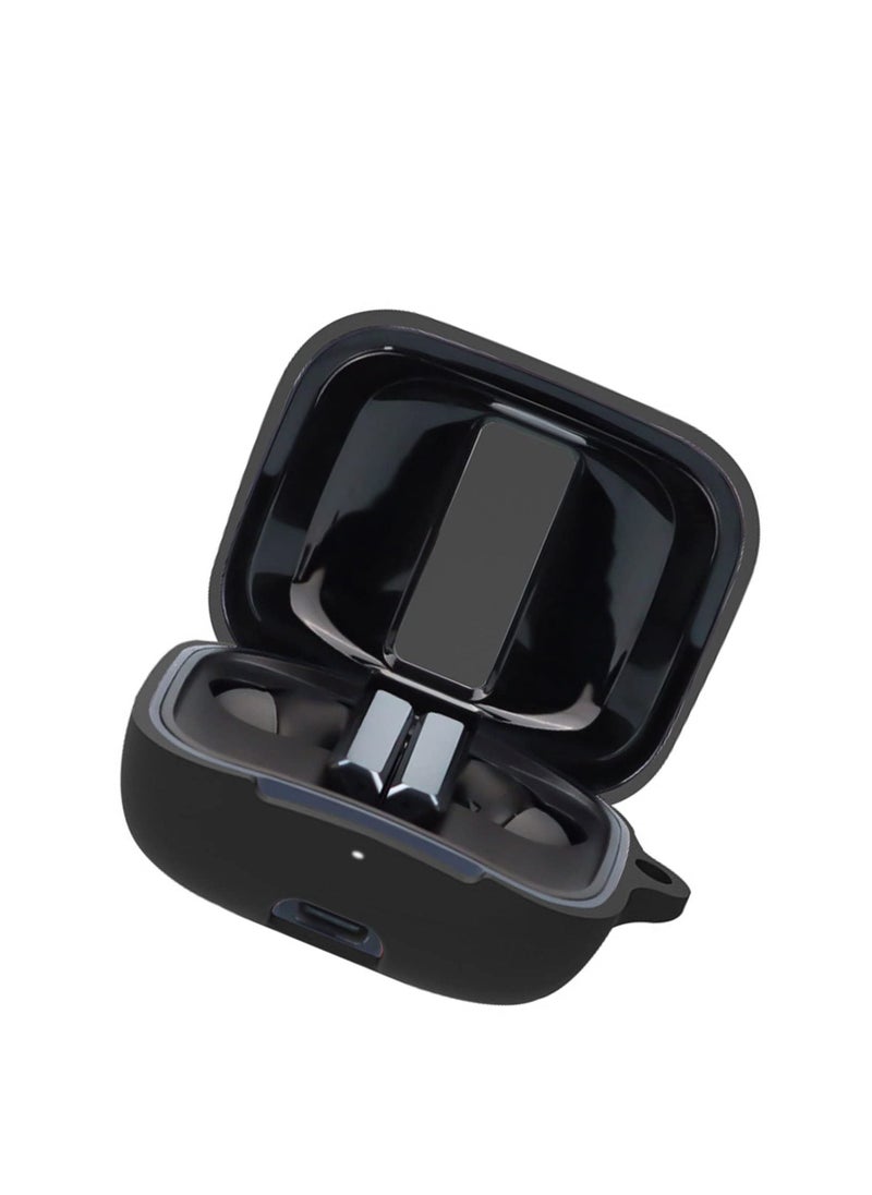 Generic - Silicone Protective Case Cover for FIIL CG PRO Anti Fall Anti Dust with Hook Earphone Case - Black - Image 1