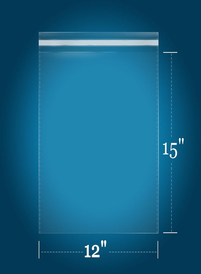 iMailer - 100 Count - 12" x 15" Cellophane Bags Self Seal- Resealable Plastic Clear Cello Bagsfor Clothing, T-Shirts, Pants - Image 2