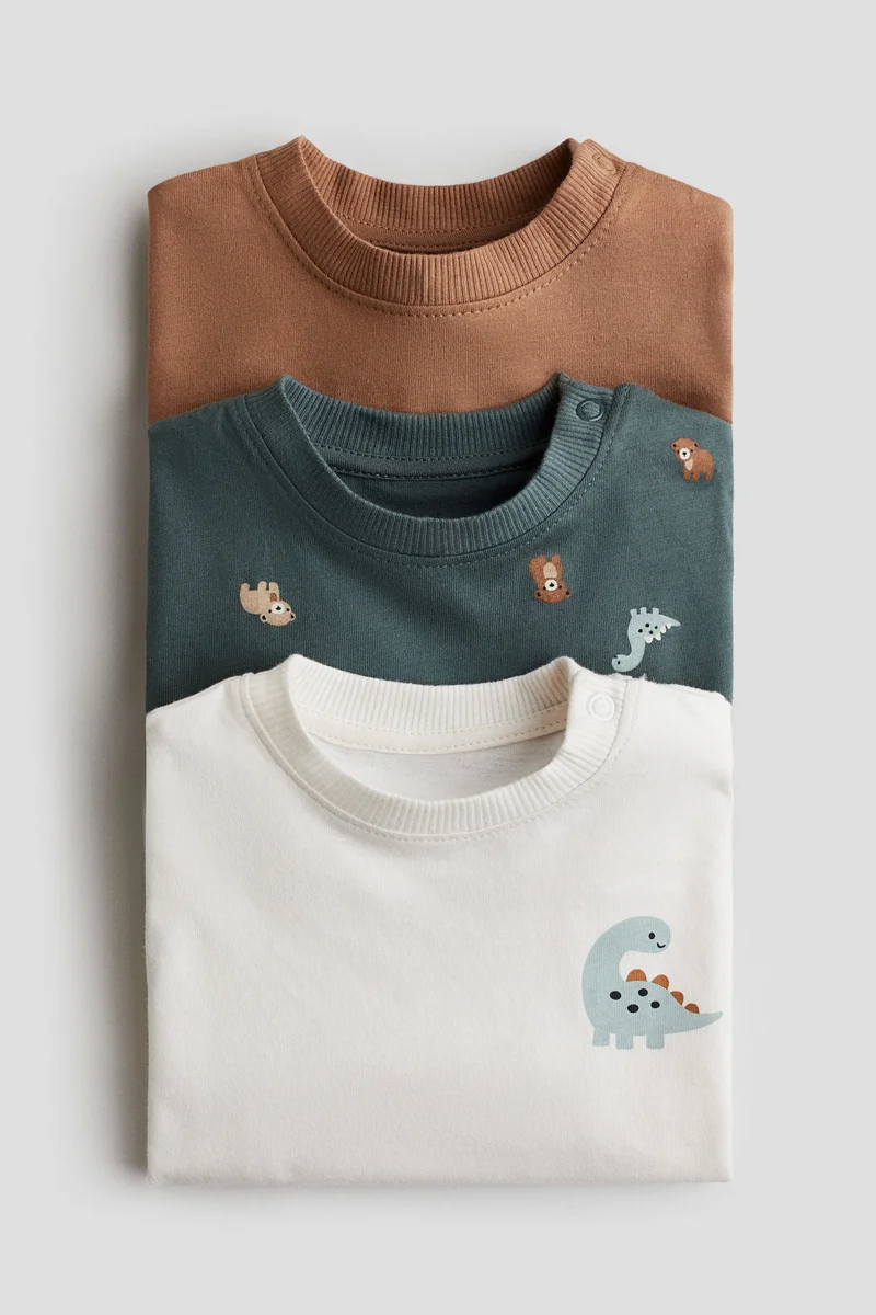 H&M 3-pack cotton T-shirts