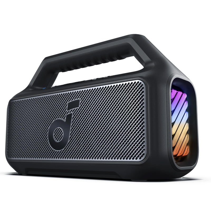 Soundcore Boom 2 Outdoor Speaker, 80W, Subwoofer, BassUp 2.0, 24H Playtime, IPX7 Waterproof, Floatable, RGB Lights, USB-C, Custom EQ, Bluetooth 5.3, Portable for Outdoors, Camping (Renewed) - Image 1