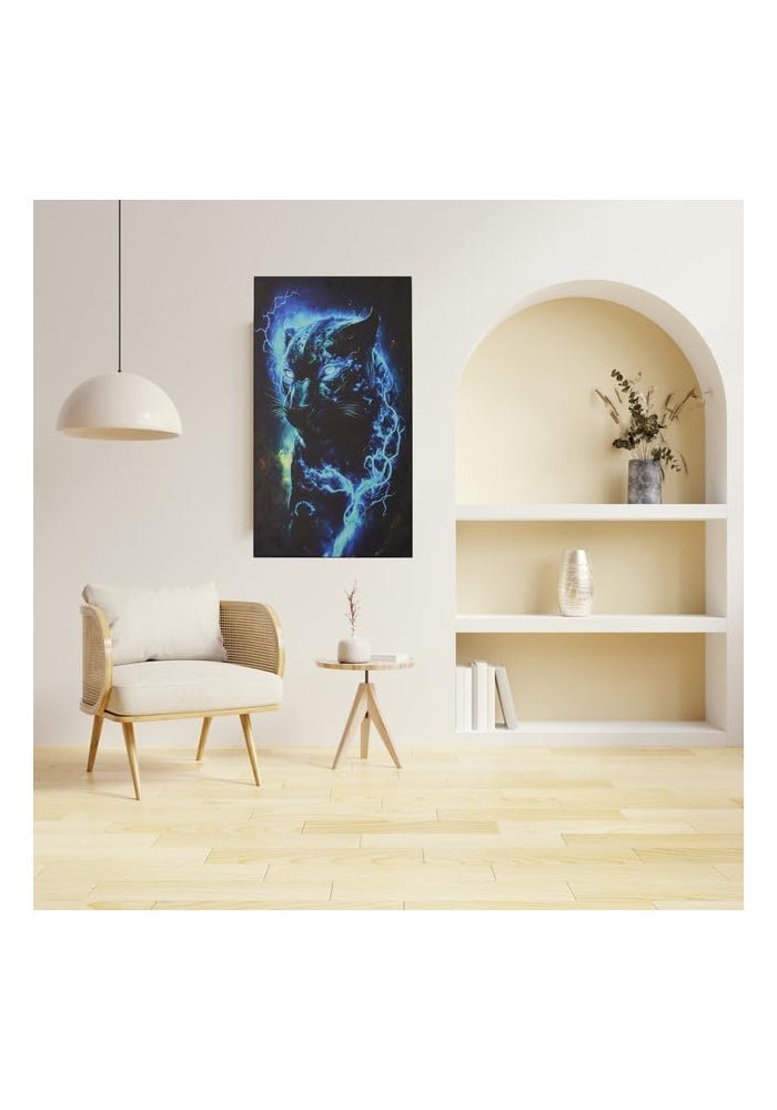 ARS High Definition Electric Neon Color a Panther Poster Wall Decoration, , Designer Merch,Non Toxic Ink,Matt Finish Large Size. No Frame. Best Posters 80 X 45Cm Multicolor (No Framed Poster-Size Available) - Image 2